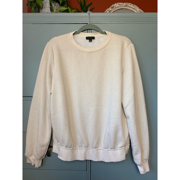 ✨sold✨CURRENT AIR Dodie Metallic Sweatshirt in White - Picture 2 of 6